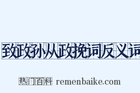 致政孙从政挽词反义词是什么意思的图片